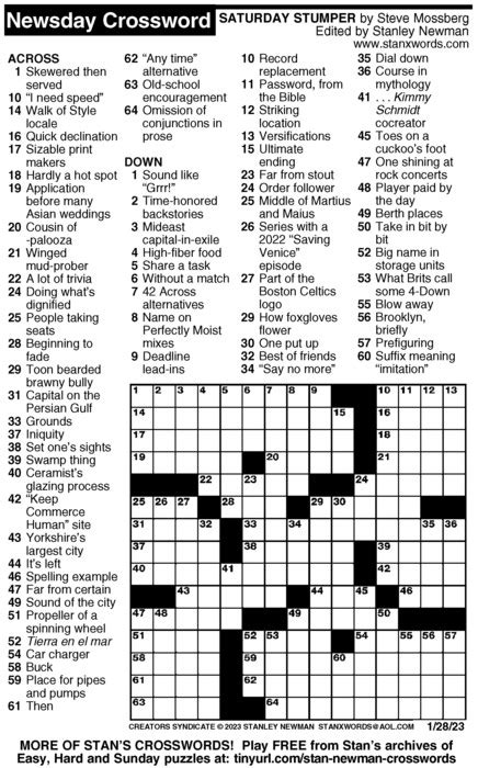 Queer Crossword Puzzle — January 28, 2023